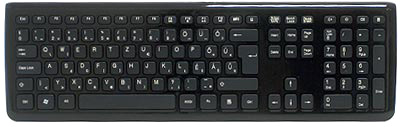 Клавиатура USB Chicony KU-0833 glossy piano black