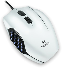 Мышь Logitech G600 Gaming Mouse USB (G-package) (910-003629) White
