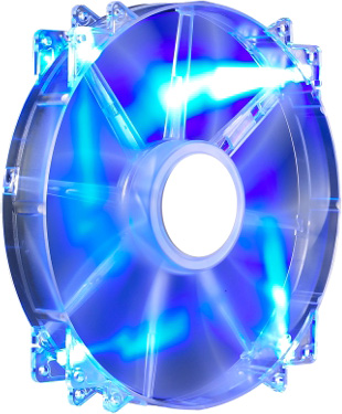 Вентилятор 200x200x30 Cooler Master MegaFlow 200 Blue LED Silent Fan [R4-LUS-07AB-GP]