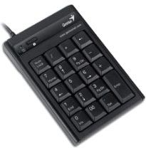 Цифровая клавиатура для ноутбука Genius NumPad 200, 2 USB порта