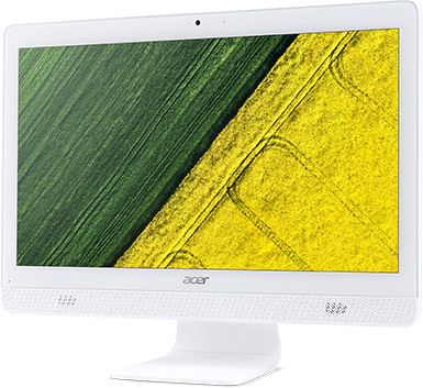 Моноблок Acer Aspire C20-820 19.5" HD+ J3060/4/500/Multi/WF/BT/Cam/Kb+Mouse/Linux,белый