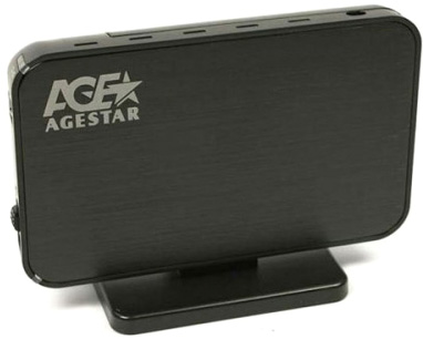 Внешний корпус для HDD AgeStar 3UB3A8-6G SATA III пластик черный 3.5"