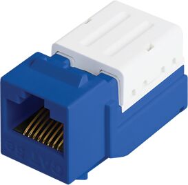 Модуль-вставка NIKOMAX типа Keystone, Кат.6 (Класс E), 250МГц, RJ45/8P8C, FT-TOOL/110/KRONE, T568A/B, неэкранированный, синий - гарантия: 5 лет расширенная / 25 лет системная