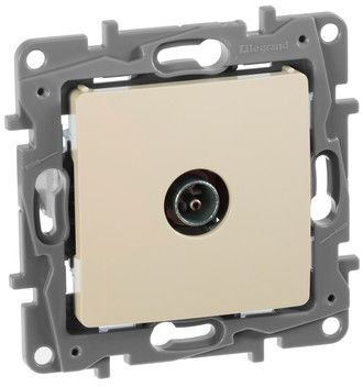 Розетка телев. Legrand Etika 672351 скрыт. слоновая кость
