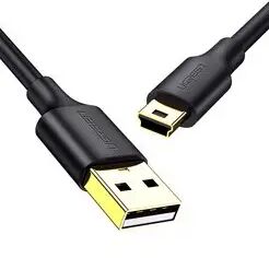 Кабель UGREEN US132 (10354) USB 2.0 A Male to Mini 5 Pin Male. Длина: 0,5 м. Цвет: черный