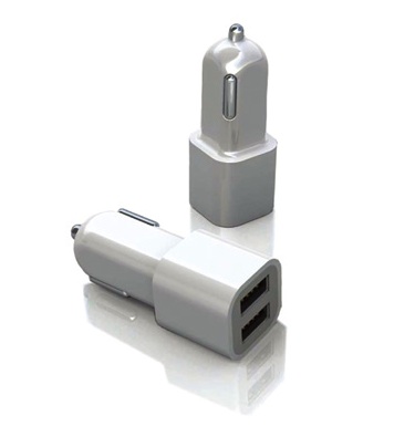 Автомобильное зарядное устройство Macally (2 порта USB) для iPad/iPhone [CARUSB10]
