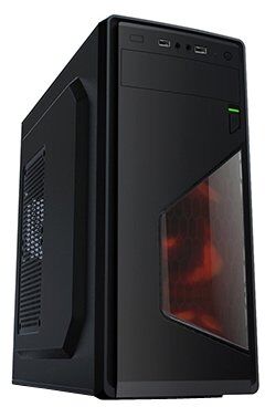 Корпус PowerCool S2003BK, черный, ATX, 500W (S2003BK)