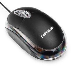 Гарнизон Мышь GM-100, USB, чип- Х, черный, 1000 DPI, 2кн.+колесо-кнопка