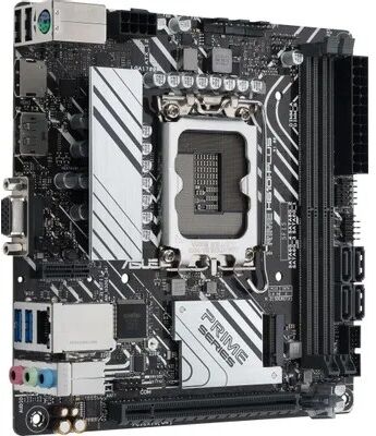 ASUS PRIME H610I-PLUS-CSM (Socket 1700, mini ITX, 2xDDR5(96GB), D-SUB/HDMI 2.1/DP, 1xPCIe 4.0x16, 1xLAN, 4xSATA 6Gb/s, 1xM.2, 1xM.2 E key, 2xUSB 3.2, 2xUSB 2.0, 1xPS/2)