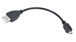 Gembird/Cablexpert A-OTG-AFBM-001 AF/MicroBM, Кабель USB 2.0 OTG  , 0.15м, пакет 