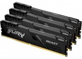 Kingston DRAM 128GB 3200MHz DDR4 CL16 DIMM (Kit of 4) FURY Beast Black EAN: 740617319811 (KF432C16BBK4/128)