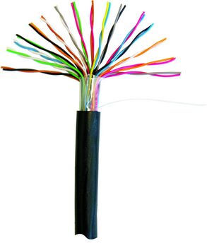 Кабель NETLAN U/UTP 16 пар, Кат.5 (Класс D), 100МГц, одножильный, BC (чистая медь), полиэтилен, внешний, до -40C, черный, 305м - гарантия 1 год