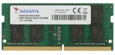 Модуль памяти DDR4 SODIMM 16Gb DDR3200 ADATA (AD4S320016G22-SGN)