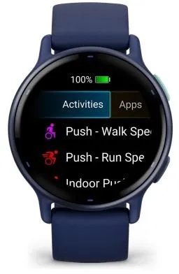 Garmin Vivoactive 5 - Metallic Navy Спортивные часы 010-02862-12 Синие с металлически-синим безелем и силиконовым ремешком