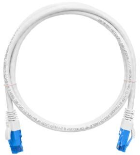 Коммутационный шнур NIKOMAX U/UTP 4 пары, Кат.6 (Класс E), 250МГц, 2хRJ45/8P8C, T568B, заливной, с защитой защелки, многожильный, BC (чистая медь), 24AWG (7х0,205мм), полимерный материал, исполнение кабельного изделия нг(А)-HF, белый, 5м