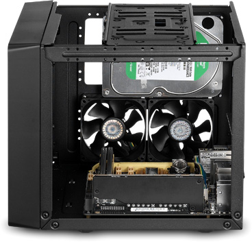 Корпус Cooler Master Elite 110, черный, mini-ITX, без БП (RC-110-KKN2)