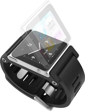 Чехол-браслет LunaTik TikTok Multi-Touch Watch Band для iPod nano 6G, черный [TTBLK-001]