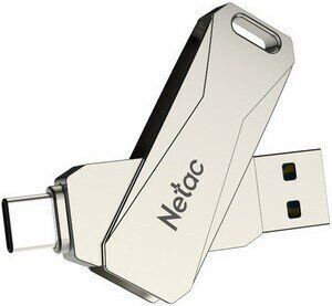 Модуль памяти USB3.0+Type-C Netac U782C 512 Гб серебристый [NT03U782C-512G-30PN]