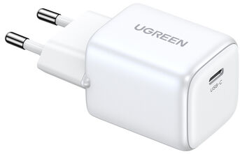Сетевое зарядное устройство UGREEN CD318 (15324) Nexode 20W USB-C PD GaN Fast Charger EU. Цвет: белый