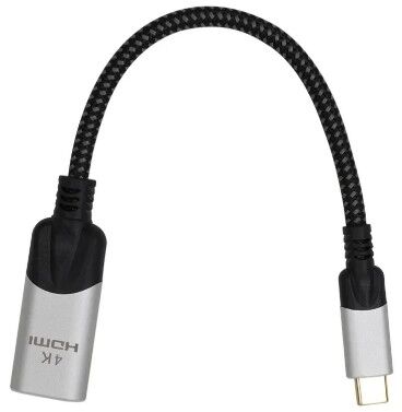 Aдаптер USB 3.1 Type-Cm --> HDMI A(f) 4K@60Hz, 0.15m ,Alum ,VCOM <CU423MV-4K>