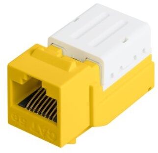 Модуль-вставка NIKOMAX типа Keystone, Кат.6 (Класс E), 250МГц, RJ45/8P8C, FT-TOOL/110/KRONE, T568A/B, неэкранированный, желтый - гарантия: 5 лет расширенная / 25 лет системная