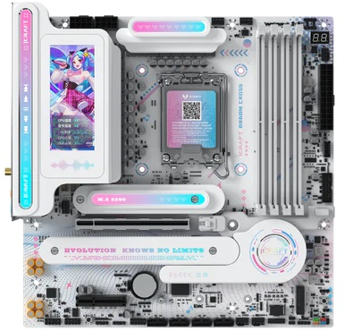 Материнская плата MAXSUN MS-iCraft 860M CROSS Pro, B860, LGA1851, 4*DDR5, 4*SATA3, 2*M.2, USB 3.2, USB 2.0, Type-C, 1*PCIEx16, 1*PCIex4, HDMI+DP, mATX