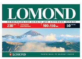 Фотобумага Lomond глянцевая односторонняя (0102035), 10x15 см, 230 г/м2, 50 л.