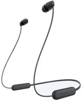 Гарнитура внутриканальные Sony WI-C100 черный беспроводные bluetooth шейный обод (WI-C100/BZ)