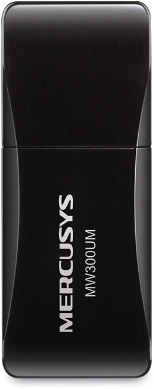 Адаптер Mercusys MW300UM, 802.11b/g/n, 2.4 ГГц, до 300 Мбит/с, USB