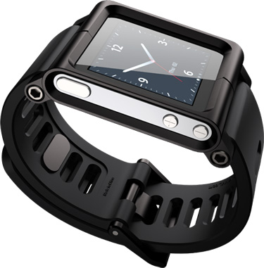 Чехол-браслет LunaTik Multi-Touch Watch Band для iPod nano 6G, черный [LTBLK-002]