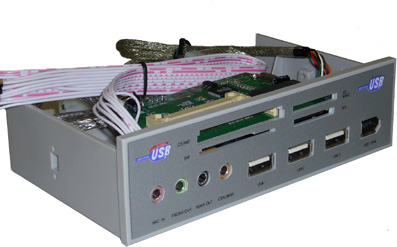 Многозадачная панель 5.25" HighPaq ICR-R002, серебристая