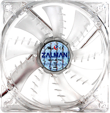 Вентилятор 80x80x25 ZALMAN ZM-F1LED/SF, синяя подсветка
