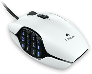 Мышь Logitech G600 Gaming Mouse USB (G-package) (910-003629) White