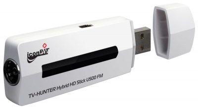 Тюнер TV,FM ICONBIT TV-HUNTER Hybrid HD Stick U500 FM USB