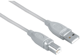 Кабель USB 2.0 HAMA соединительный AmBm, серый, блистер (1.8 м) (H-45021)