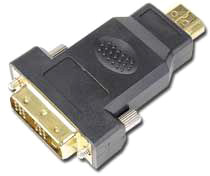 Переходник HDMI-DVI Gembird, 19M,19M, золотые разъемы, пакет