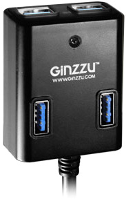 Концентратор USB3.0 HUB Ginzzu GR-384UAB