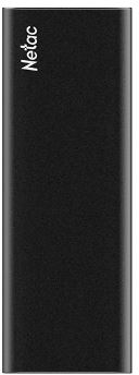 SSD накопитель Netac Z SLIM Black 128GB USB 3.2 Gen 2 Type-C External SSD, R/W up to 510MB/440MB/s,with USB-C to USB-A cable and USB-A to USB-C adapter 3Y wty