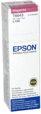 Чернила Epson L100/110/200/210/300/355/550/555 (O) C13T66434A/C13T664398, magenta, 70ml