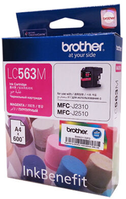 Картридж струйный Brother LC563M пурпурный (600стр.) для Brother MFC-J2510