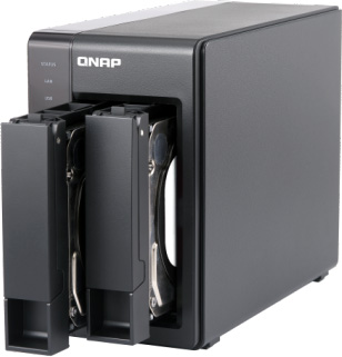 Сетевое хранилище QNAP TS-251+-8G Сетевой RAID-накопитель, 2 отсека для HDD, HDMI-порт. Intel Celeron J1900 2,