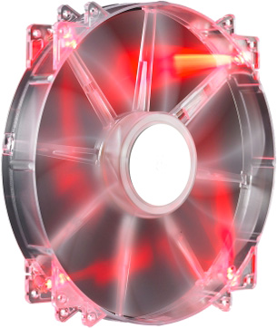 Вентилятор 200x200x30 Cooler Master MegaFlow 200 RED LED Silent Fan [R4-LUS-07AR-GP]