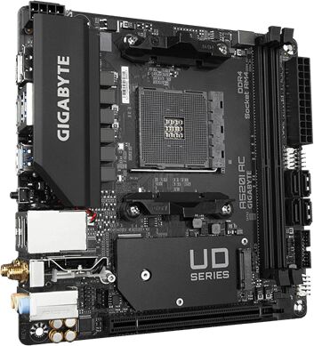 Материнская плата mini-ITX LGAAM4 GIGABYTE A520I AC