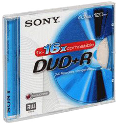 DVD+R диск Sony 16x 4.7 ГБ Jewel Box (1 шт.)