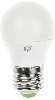Лампа светодиодная ASD ШАР 5 (45) Вт, теплый свет E27 3000 K [4690612002163]