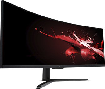 Монитор 49" ACER Nitro EI491CRPbmiiipx, VA, DisplayHDR 400, 3840x1080, DP Overclock:144Hz, HDMI:120Hz, 4ms, 178°/178°, 400nits, 3000:1, 2xHDMI + DP + Колонки 3Wx2