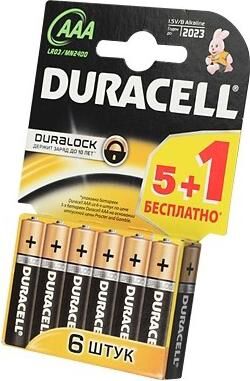 Комплект элементов питания AAA Duracell Basic (6шт в упаковке)