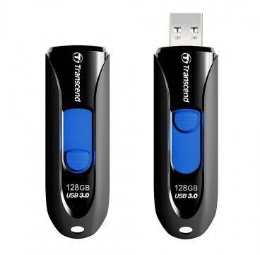 Флеш накопитель 128GB Transcend JetFlash 790, USB 3.1, Черный/Синий