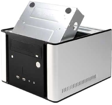 Корпус mATX  Antec NSK1380 Black-Silver, 350W 80PLUS, Cube Case