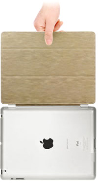 Чехол со съемной обложкой на экран Macally Hardshell Clear для iPad2/iPad 3, бежевый [COVERMATE-3BE]